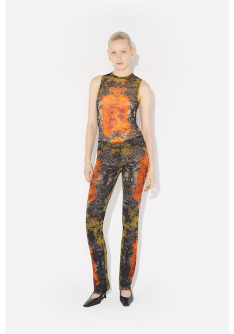 tank top mesh printed médaillon donna multicolor JEAN PAUL GAULTIER | 25/03-W-TO304-M006P004115